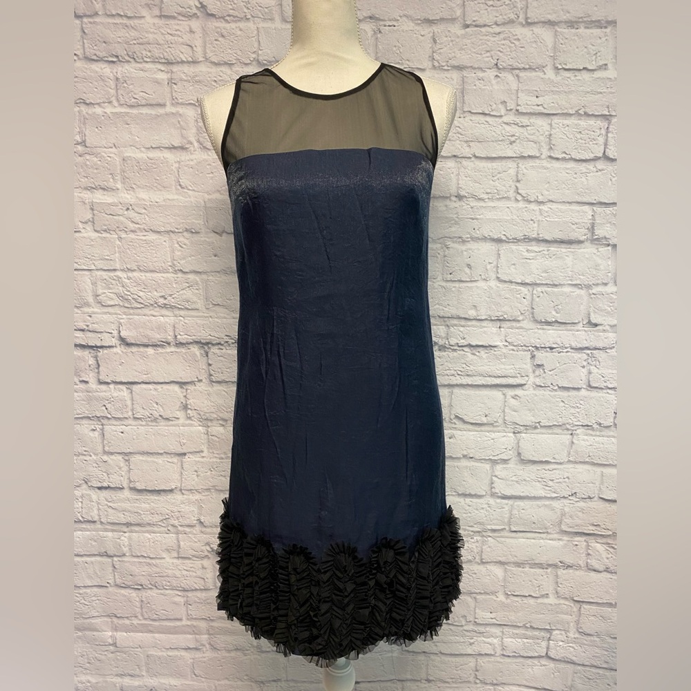London Times Sheer Embellished Detail Cocktail Dress Size 6P